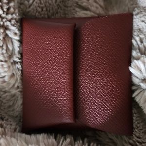 Hermès Epsom Basta Coin Purse Rouge H